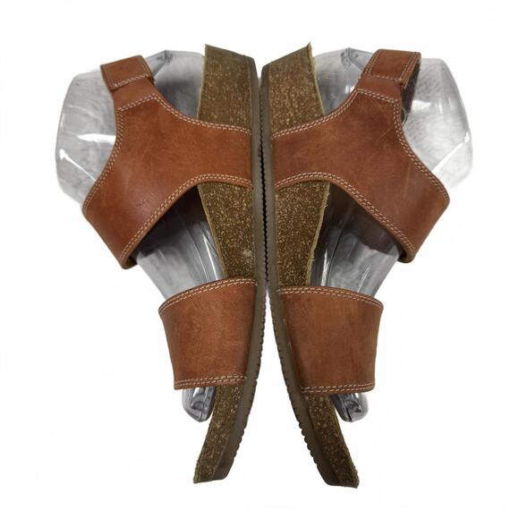 Women's Brown Comfortiva Leather Adjustable Strap Sandals size 7.5 - Picture 3 of 8